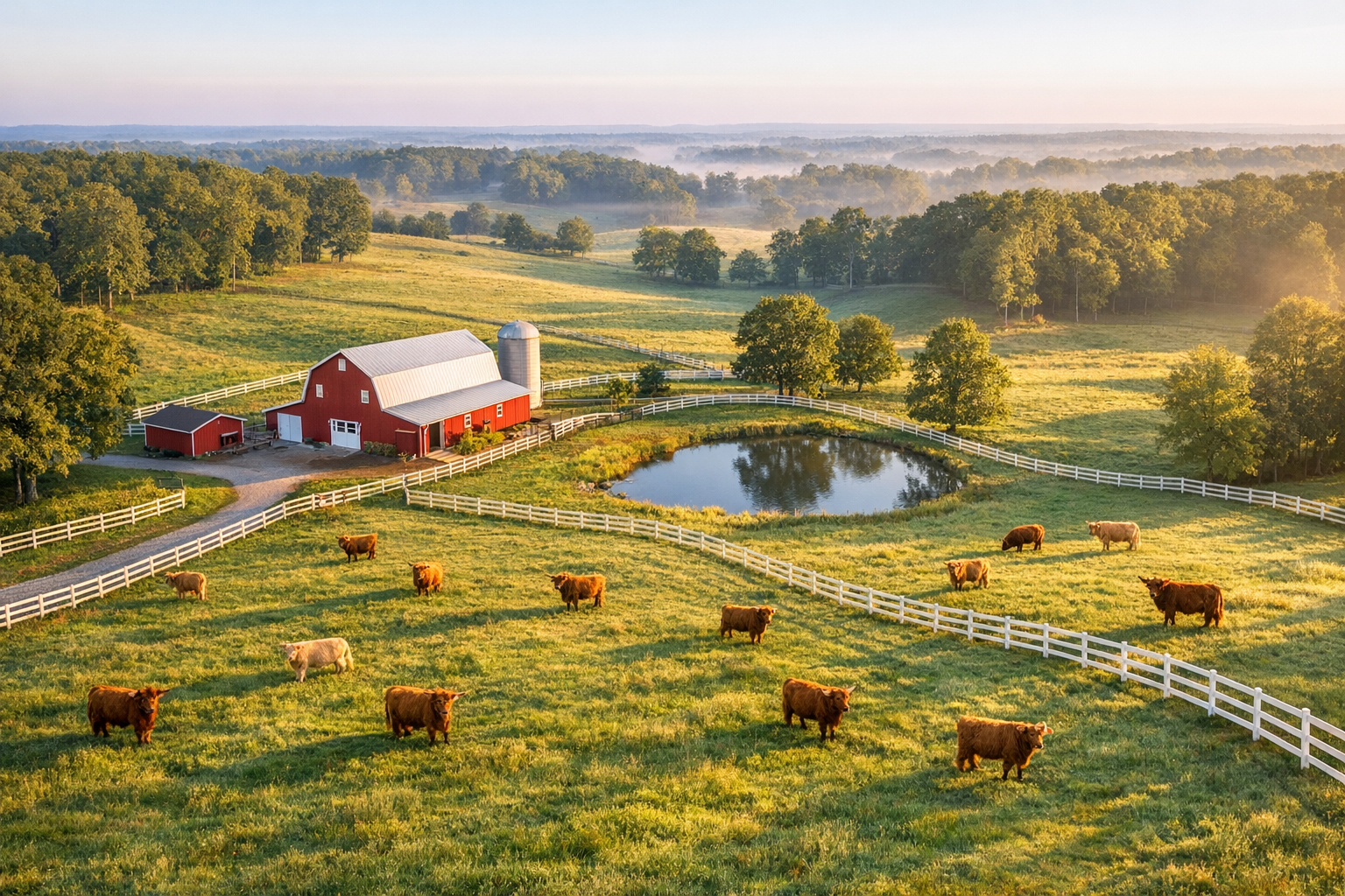 Aerial view of Primal Farms