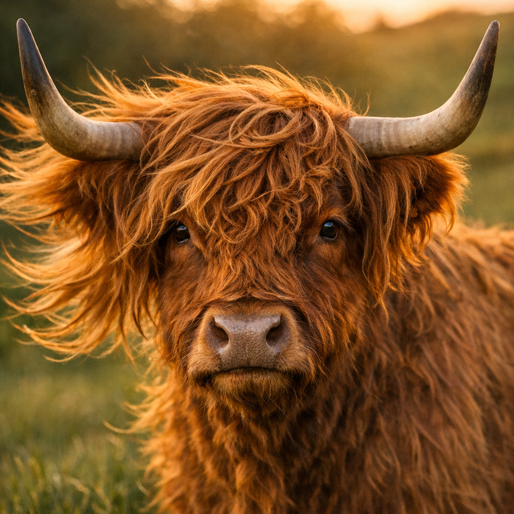 Scottish Highland cattle portrait