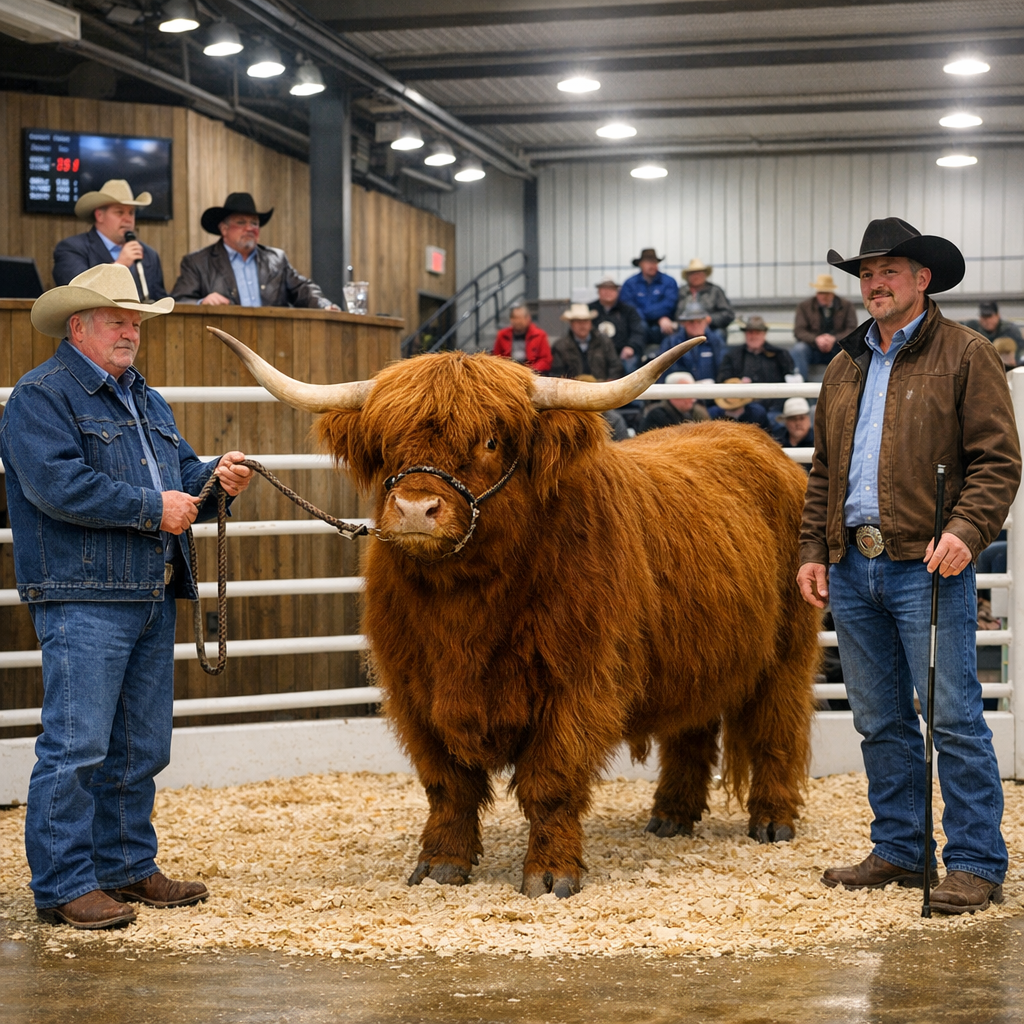 Highland cattle auction at Primal Farms