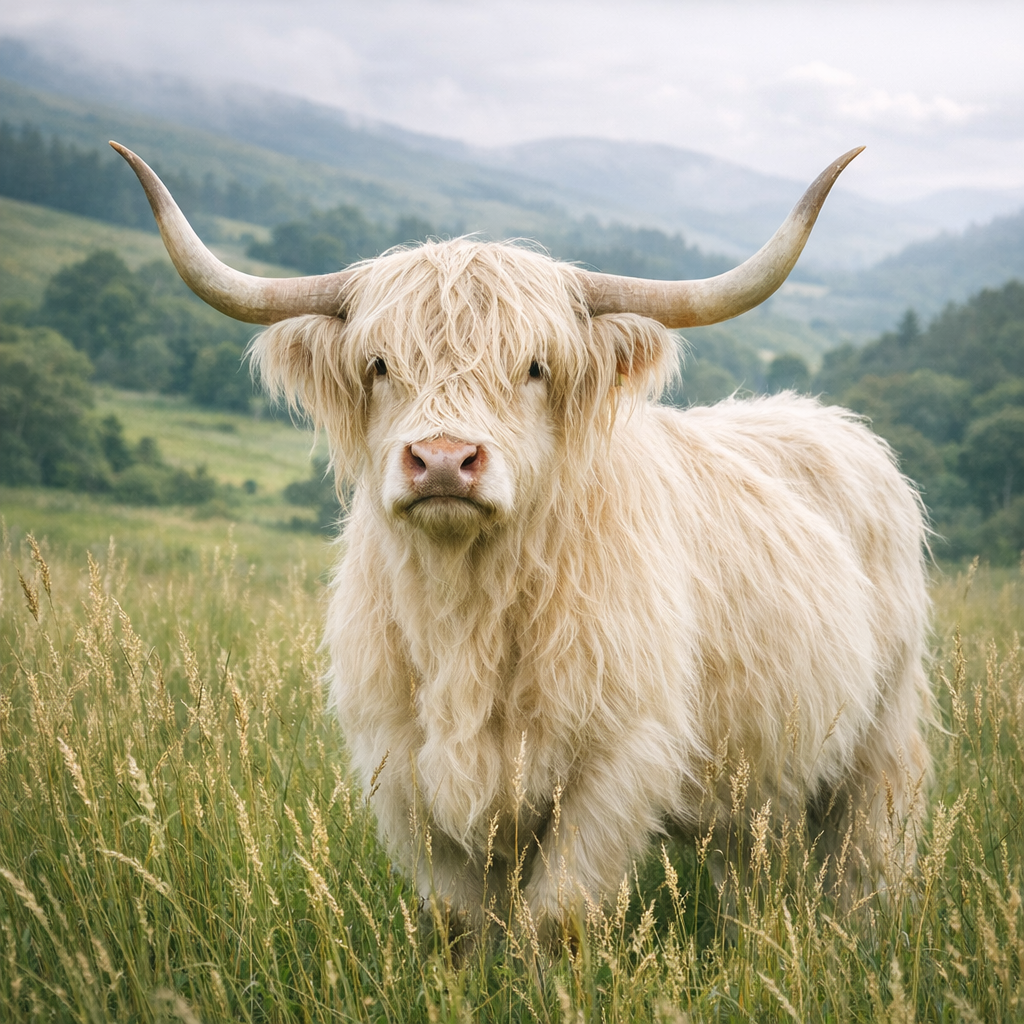 Blonde Highland cow